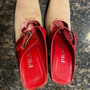 Prada platform heel shoes